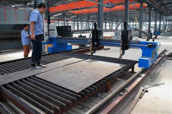 Cnc flame&plasma cutting machine of light pole production line