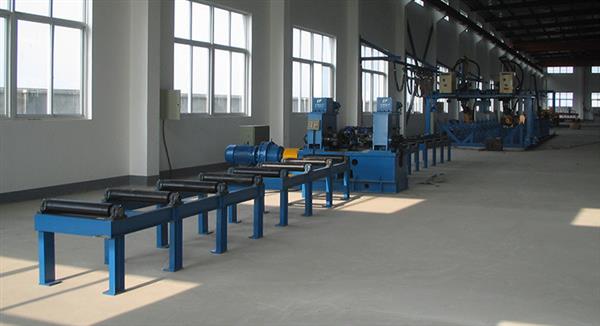 Straightening machine of H-beam profile production line