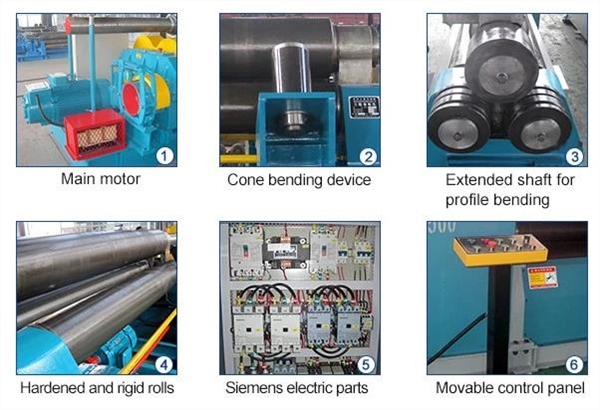 W11 Series Symmetrical Mechanical Three-Roller Plate Bending Machine / Plate rolling Machine